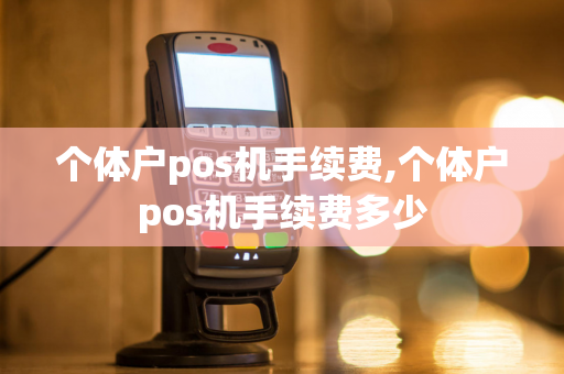 个体户pos机手续费,个体户pos机手续费多少