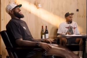 说谁呢？LBJ仰天大笑😄KD：有人说我想打棒球 然后再回来打篮球