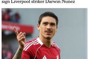 TA：新月签努涅斯达原则性协议，转会费5300万欧元+浮动