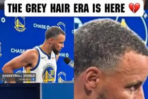 时光芿苒！美媒晒詹姆斯&库里媒体日采访照 白发攀上两人鬓角！