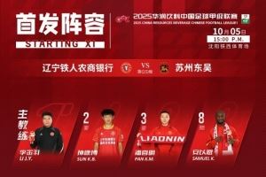 辽宁铁人vs苏州东吴，今日首发名单！